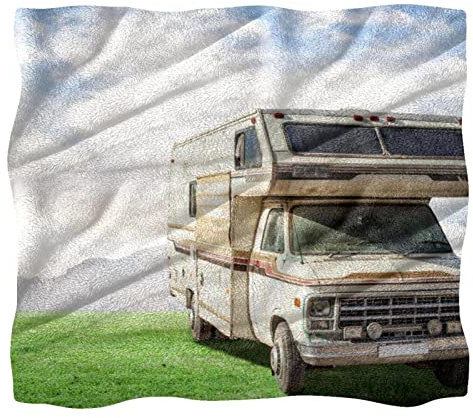 Fleece-Überwurfdecke für Couch, Sofa oder Bett, gemütliche, weiche Decken, Oldtimer, Wohnwagen, Auto