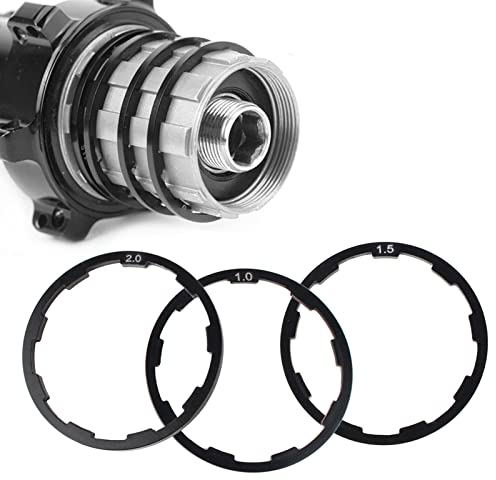 Distanzring für Kassette 3 Stück, Fahrrad Kassette Spacer Aluminiumlegierung Unterlegscheibe Zahnkranz Innenlager Achsscheiben Dichtung für Fahrradnaben Mountainbike Rennrad 1mm+1.