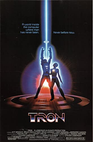 Tron Us 1982 A0 Poster on Canvas - Filmkunstposter in verschiedenen Größen für Wohn- oder Schlafzimmerideen. Randlose Kultfilmbilder, klassische ikonische 70er, 80er, 90er Jahre, Vintage-Retro-Wandde
