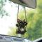 OOTSR Auto Anhänger,Auto Spiegel zum Aufhängen,kreative Bulldogge,Auto Anhänger für Rückspiegel,Miniatur Auto Dekoration, Geschenk, lustiger Tier Auto Anhänger（Schwarze Sonnenbrille Halskette）