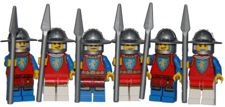 LEGO Ritter Minifiguren Falkenritter Löwenritter Figuren Black Falcon Knights (6 Löwenritter), Schwarz