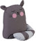 Relaxdays Türstopper Tope Puertas Gato, Sujetapuertas Infantil, Tela Suave, Relleno Arena, Pesado, Decorativo, 22x20x15,5 cm, Gris, Poliéster