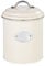 WENKO Aufbewahrungsdose Nero 1,6 Liter, Vorratsdose im Retro-Design zur luftdichten Aufbewahrung trockener Lebensmittel, aus lackiertem Metall mit beschreibbarer Applikation, Ø 13 x 18 cm, Beige