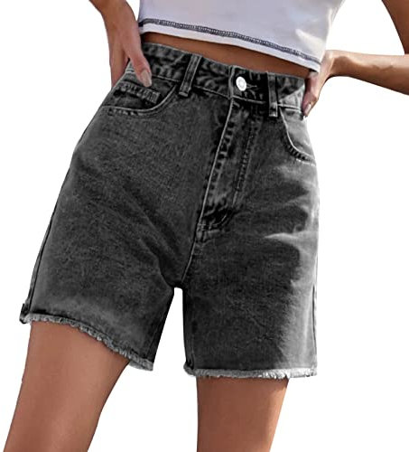 Shorts Jeans Donna Completa Pantaloncini Di Jeans Da Donna Casual Larghi Alla Moda Europei E Americani Pantaloni Dimagranti Larghi A Vita Alta Vestito A Pantaloncini Jeans Donna Estivi
