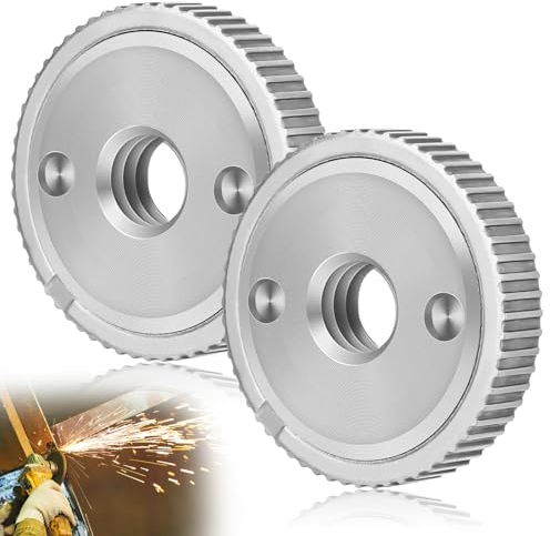 CTDMJ 2tlg Schnellspannmutter für Winkelschleifer M14, Schnellspannmutter M14, Spannmutter für Flex, Angle Grinder Flange Nut, Schleifscheibenwechsel ohne Werkzeu, M14 Winkelschleifer Spannmutter