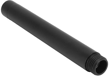 Cyrank Black Shower Head Extension Arm, Stainless Steel Shower Pipe Extension for Bathroom Brushed Shower Arm Extension Shower Head Extender Matte Black Shower Arm(6in)