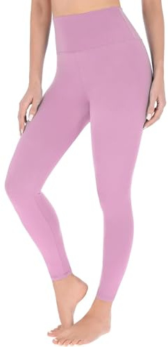 FUTURO FASHION Leggings de Cintura Alta, Suaves, Casuales, para Mujer, cómodos, para el día a día, elásticos, no se transparentan, para Mujer, Reino Unido, S-XXL, Rosa Pastel, L-XL