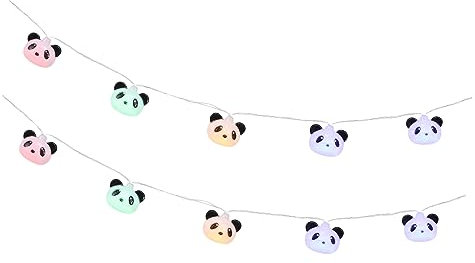 BCOATH 1satz Panda Lichterkette Bunte Lampen Für Kinderzimmer Und Wohnräume Dekorative String Lights Für Partys Und Festlichkeiten Batteriebetrieben Batterien