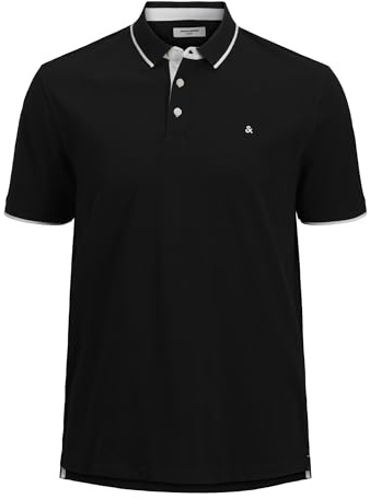 JACK & JONES Jjepaulos Polo Ss Noos Pls - Plus Size, Schwarz ,3XL