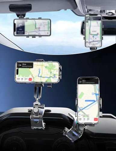 Multifunctional Car Dashboard Mobile Phone Holder pour Dacia Sandero 3 / Sandero Stepway 3 III 2021-2024 2025,Support de téléphone de Voiture Rotatif à 360 degrés pour téléphones de 4 à 7 Pouces