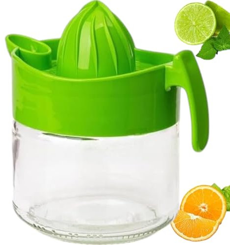 Pro Home Manual Juicer Lemon Squeezers 300 Ml Orange Citrus Lemon Lime Fruit Press Squeezer With Glass Jug Hand Press Juice Squeezer (Green, 300ml)