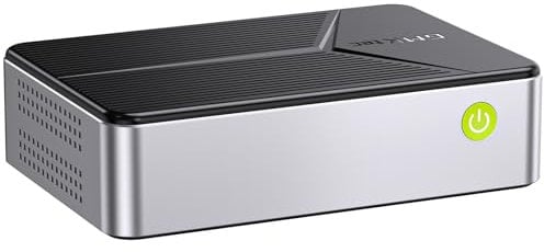 GMKtec Ubuntu Mini PC Linux NAS, G9 Intel N150 Dual Boot Linux+OS Mini Computer 12GB DDR5 64GB EMMC + 1TB M.2 SSD, 4*M.2 NVMe Slots, Dual NIC 2.5GbE, USB-C/USB 3.2 10Gbps, Network Attached Storage
