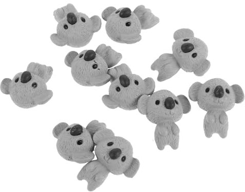 Abaodam 10 Miniatur Koala Figuren aus Kunstharz mit Realistischer Optik und Schlüsselanhänger Funktion als Bonsai Zubehör und Kreative Gartendeko