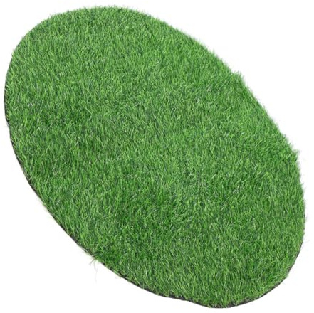 Didiseaon Schachtdeckel Dekoration Rasen Grün künstliche Grasauflage Kunstgras runden Tisch Grasdekor Rasenteppich Outdoor Teppich Kunstrasen für Terrasse gefälschte Grasmatte Plastik Green