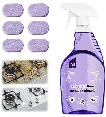 Oven Cleaner Heavy Duty, 2025 New Cleaning Products BBQ Cleaner, Kitchen Spray Cleaner For Ovens, Multi-Surface Cleaners with Concentrated Cleaning Tablets for Oven, Induction Hob (2)