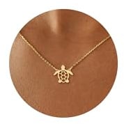 KINHOPI Kette Gold Damen 14K Gold Vergoldet Halskette Damen Herz, Unendlichkeit, Kleeblatt, Katze, Libellen, Pferd, Blume, Korn, Flugzeug, Pfeil Charm Anhänger Schmuck Geschenke Frauen Mädchen