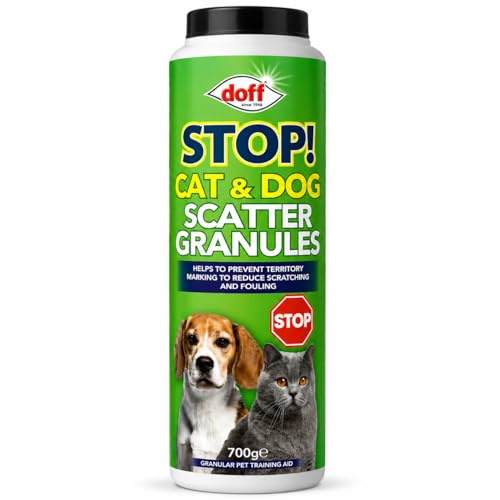Doff Cat & Dog Scatter Granules 700g – Outdoor Cats & Dogs Repellent for Gardens, Lawns & Patios – Helps Prevent Fouling, Digging & Scratching – Pet Deterrent Granules for Outdoor Use