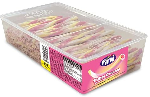 Fini Tubes Creamy Fraise Banane et Crème 200 Pièces | Goût Fraise Banane, 200 Unités, Format Boîte