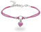 inSCINTILLE Braccialetti Bambina con Filo Cerato e Charm in Argento 925, Girotondo Bracciale Bambina e Bambino (Cuore Rosa)