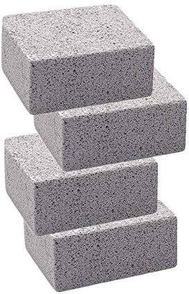 Elaziy - Blocco di mattoni per la pulizia della piastra della griglia, ecologico, pietra per la pulizia del mattone, per rimuovere macchie e barbecue (confezione da 4)