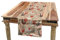 ABAKUHAUS Vögel Tischläufer, Hühner mit roten Ducklips, Esszimmer Küche Rechteckiger Dekorativer Tischläufer, 40 x 180 cm, Beige Taupe