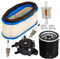 Carkio 11013-7024 Filtro de Aire con 49065-7010 Filtro de Aceite 49040-7001 Bomba de Combustible Filtro Combustible Spark Plug para Kawasaki FH601V FH641V FH680V FH721V John Deere GT245 GX255 GX335