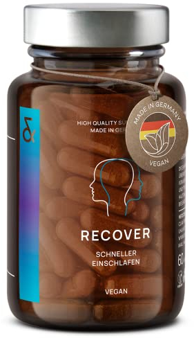 CLAV® N°6 RECOVER - Melatonin hochdosiert mit L-Tryptophan, Baldrian, Passionsblume, Hopfen, Melissenextrakt - 60 Melatonin Kapseln