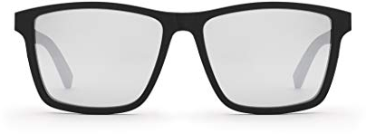 TAKE A SHOT Holz-Sonnenbrille Groß Herren Eckig Schwarz, UV400, Sonnenbrille Silber Verspiegelt Holz Herren Rechteckig ANTON