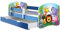 ACMA Kinderbett Jugendbett mit Einer Schublade und Matratze Blau mit Rausfallschutz Lattenrost II 140x70 160x80 180x80 (01 Zoo, 180x80 + Bettkasten)