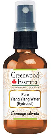 Greenwood Essential Eau florale d'ylang-ylang pure (hydrolat) (Cananga odorata) de qualité thérapeutique pure 50 ml (1,69 oz)