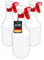 vendify® 3x Sprühflasche 1 Liter / 1000 ml mit Schaum Düse - Leer ohne Label - Premium Qualität - 1l groß nachfüllbar Spray Bottle Fein Zerstäuber für Reinigungsmittel