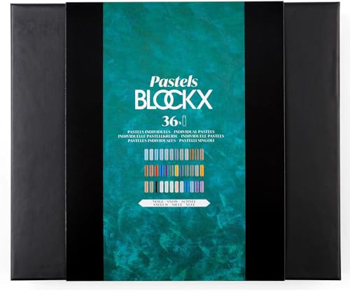 BLOCKX 12936NBXC - Box mit 36 Pastellkreiden, 25x29 cm, Schnee sortiert