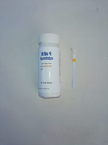 Naturii ® Poll Controllo Piscina Test Kit Strisce,Kit Analisi Acqua,50 Pezzi Cartine Tornasole Ph, Cloro/Bromo Piscina,