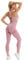 JOJOANS Damen 2-teiliges Nahtloses Trainingsanzug Yoga Outfit Jogginganzug Set Freizeitanzug(Rosa, M)
