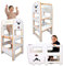 Arte Del Legno, Torre Montessoriana Bambini Pieghevole - Happy Tower Basic 3-in-1 Scrivania Bambini, Panchina o Pedana, Made in Italy, Torre di Apprendimento Legno Antimacchia