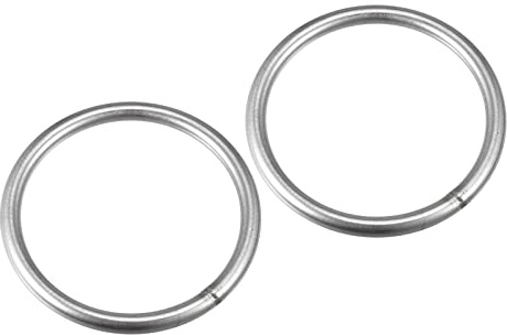 METALLIXITY 2Stk 304 Edelstahl O Ringe 120mm 10mm Geschweißt Rund Ring für Hängende Objekte