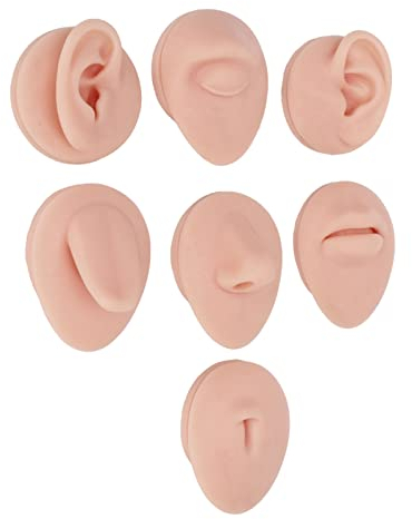 Piercing-Körperteile-Modell, Wiederverwendbare, Lebendige Simulation, Flexibles, Kompaktes Silikon-Piercing-Körpermodell 3D (Mittlere Hautfarbe)