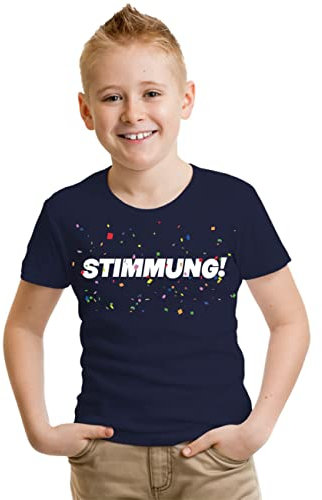 Kinder T-Shirt Fasching Karneval Stimmung Konfetti Größe 122-164
