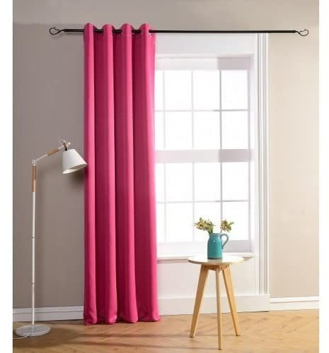 HOMEROKK Rideau Occultant 100% Polyester (Fuchsia, 140 X 240 cm)