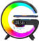Wireless Speaker Charger | G Shape LED Wireless Charging Speaker | Atmosphere Night Light Wireless Pho ne Charger | RGB Color Changing Ambient Light Alarm Clock All in O ne LED Table Lamp for Bedroom