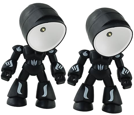 DOITOOL 2 Stück Roboter-Tischlampe Roboter Als Dekoration Für Tisch Esstisch Dekoration Kreatives Nachtlicht Led- -Nachtlampe Roboter-Led-Lampe Schlafzimmerlicht Dekorative