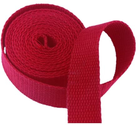 YunYunStrap Gurtband baumwolle 25mm für taschen zum nähen, Dicke 1,3 mm, Länge 5, 10 oder 20 Yards