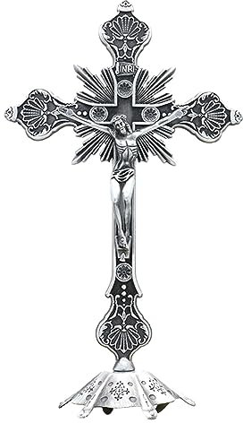 rockible Colección Jesús Crucifijo Crucifijo de Pie para Decoración del Hogar de Mesa de Capilla