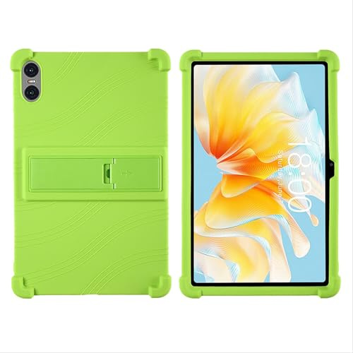 GIOPUEY Hülle Kompatibel mit Teclast T40 Air/T40 HD - mit Ständer - Weiche TPU Silikon Schutzhülle - Airbag Sturzschutz Case - Green