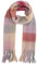FASHION YOU WANT Damen Web Strickschal mit buntem Karo Muster und langen dicken Fransen, warmer Winter, Stola (S09)