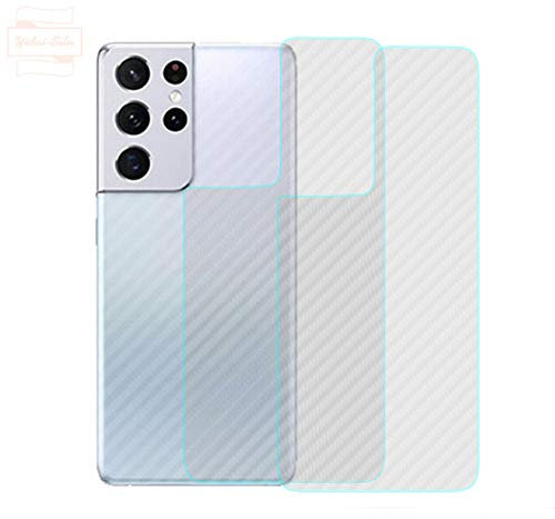 Yidai-Silu 3pcs Galaxy S24 Ultra Rückseite Folie, 【Kohlefaser Atmungsaktiv Struktur, Anti-Rutsch, Anti-Fingerabdruck】 Kratzfest Back Klebefolie für Samsung Galaxy S24 Ultra Protector Film