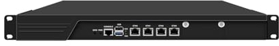 HUNSN 1U 19 Inch Rack Mount Firewall Appliance, VPN, Network Router, Intel N100, RJ53, AES-NI, 4 x 226-V 2.5GbE LAN, Console, VGA, GPIO, SIM Slot, Barebone, NO RAM, NO Storage, NO System