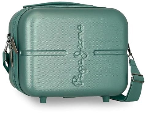 Pepe Jeans Highlight Kulturbeutel, anpassbar, mit Umhängetasche, Blau, 29 x 21 x 15 cm, Harter ABS-Kunststoff, 9,14 l, 0,63 kg, blau, Kulturbeutel mit Schulterriemen