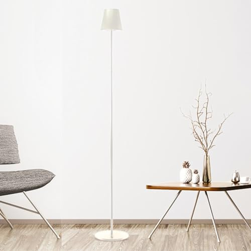 BEPER P201UTP402 Lampada da terra con altezza regolabile, Lampada da scrivania 2,3W, Lampada ricaricabile cavo USB type-C, 3 tonalità di Luce, Bianco