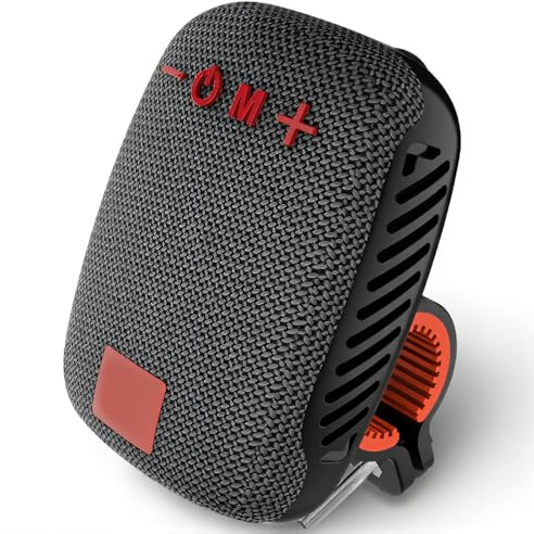 Topiky BT Lautsprecher, Wasserdicht, Dual Pairing, Tragbarer BT Lautsprecher für Fahrrad mit FM Radio, Unterstützt Speicherkarte, Outdoor Lautsprecher, Reiselautsprecher für Radfahren,